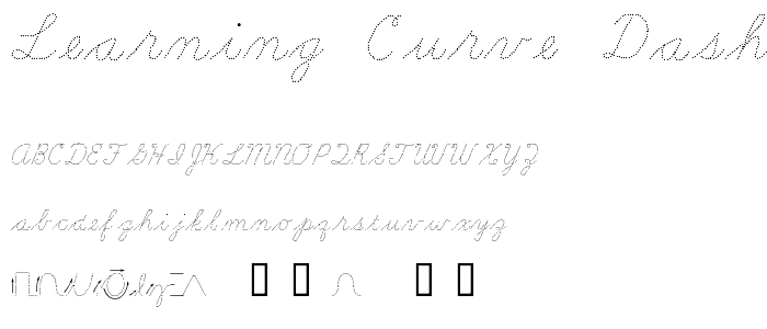 Learning Curve Dashed BV font