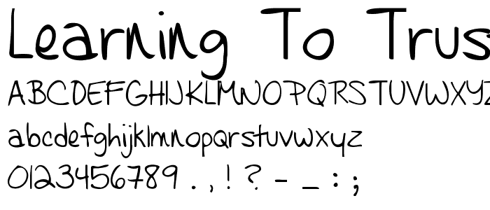 Learning to Trust font