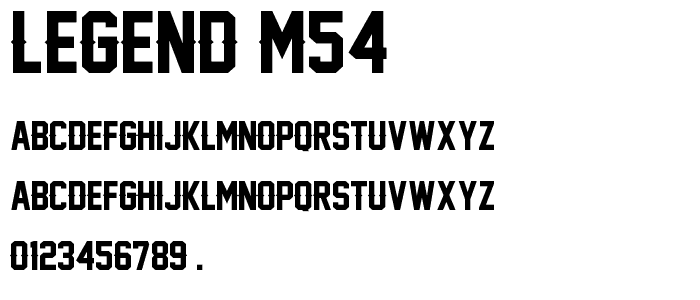 Legend M54 font