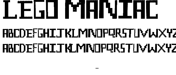 Lego Maniac font