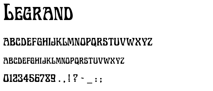 Legrand font