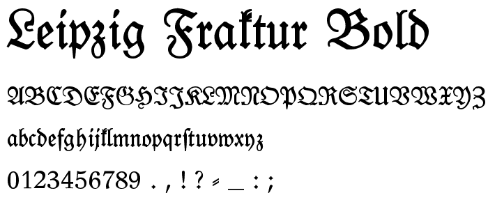 Leipzig Fraktur Bold font