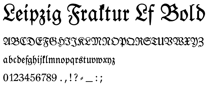 Leipzig Fraktur LF Bold font