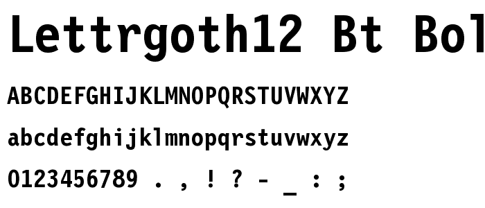 LettrGoth12 BT Bold font