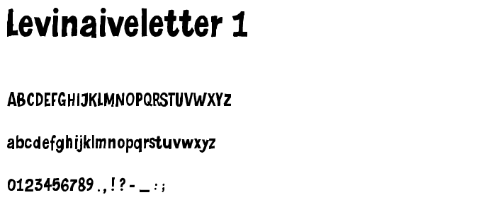 LeviNaiveLetter 1 font