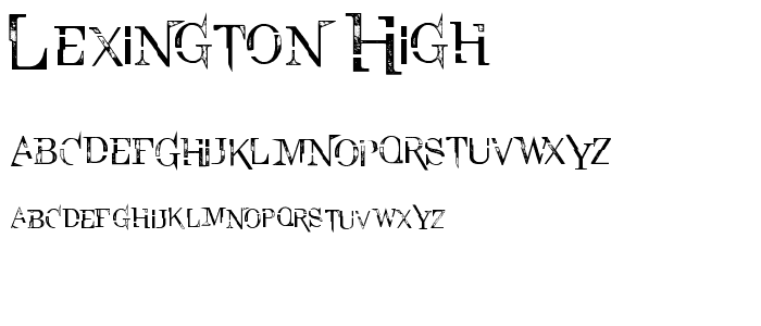 Lexington High font