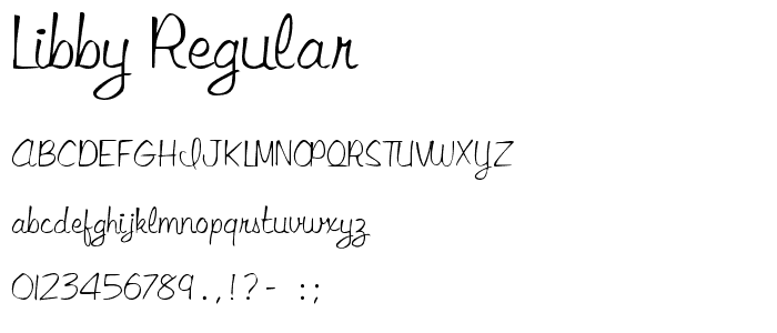 Libby Regular font