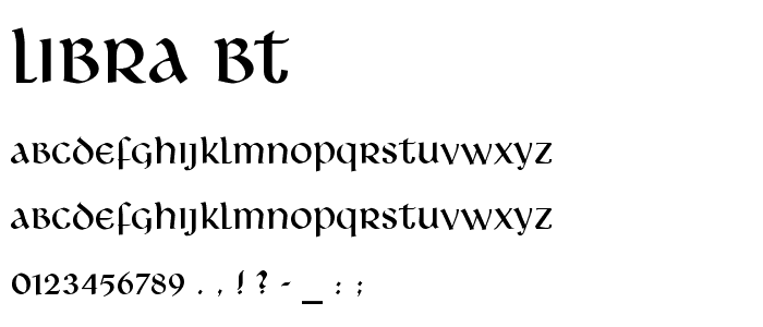 Libra BT font