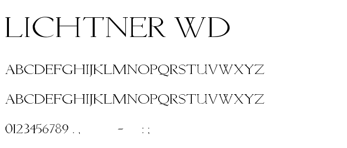 Lichtner Wd font