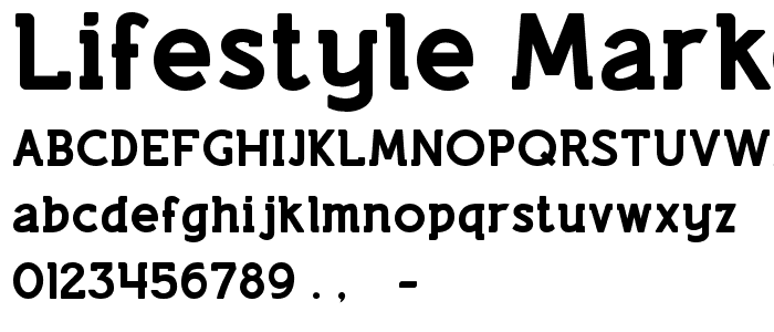 Lifestyle Marker M54 font