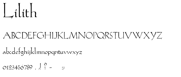 Lilith font