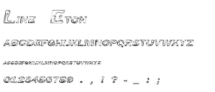 Line Etch font