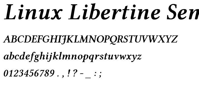 Linux Libertine Semibold Italic font