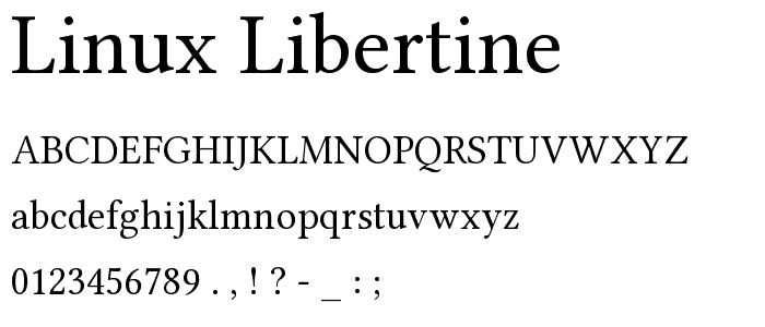 Linux Libertine font