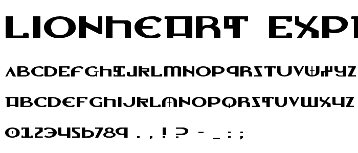 Lionheart Expanded font