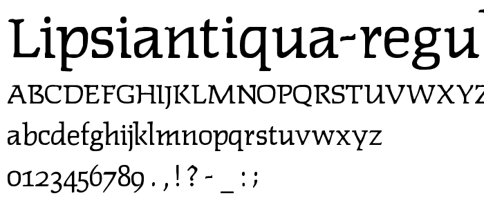 Lipsiantiqua-Regular font