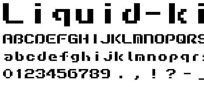 Liquid Kidz font