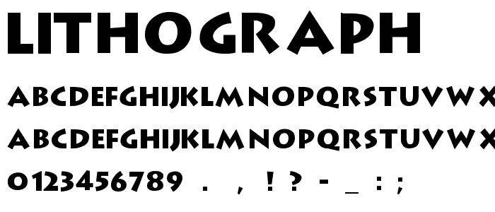 Lithograph font