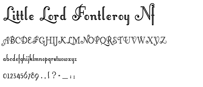 Little Lord Fontleroy NF font