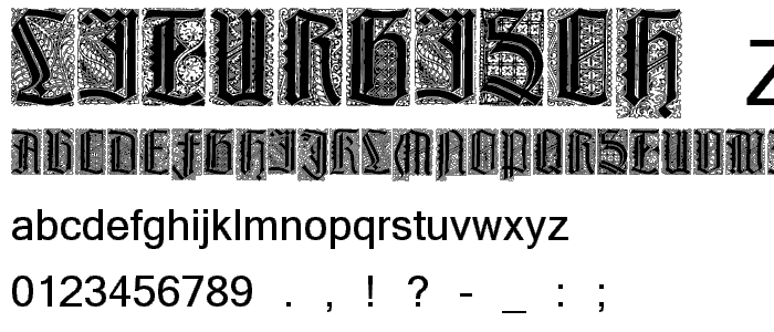 Liturgisch Zierbuchstaben font