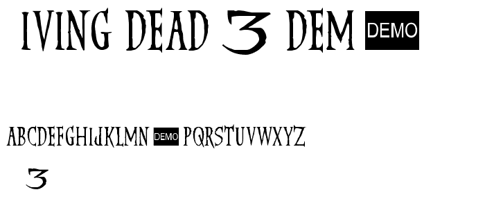 Living Dead 3 DEMO font