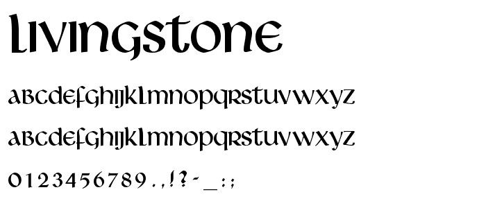 Livingstone font