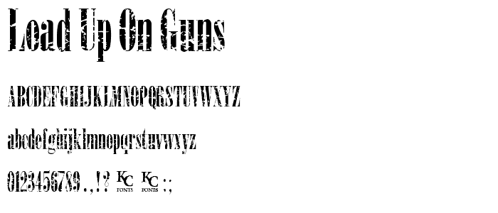 Load Up On Guns font