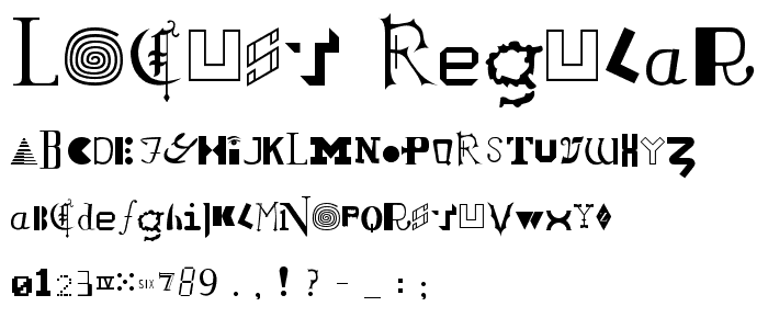 Locust Regular font