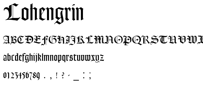 Lohengrin font