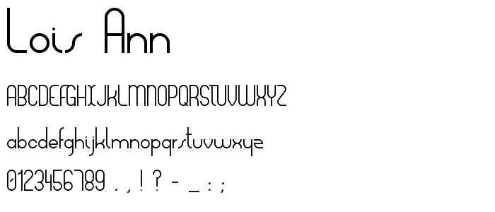 Lois Ann font