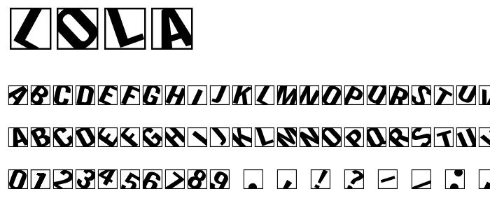 Lola font