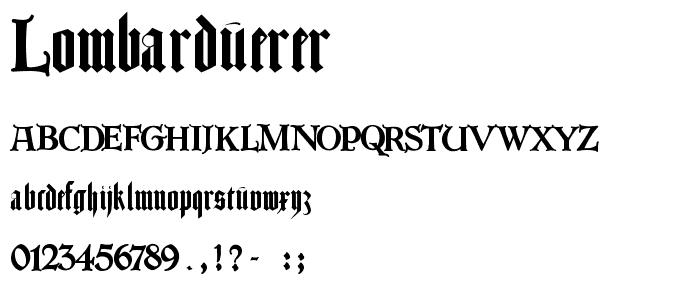 LombarDuerer font