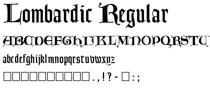 Lombardic Regular font