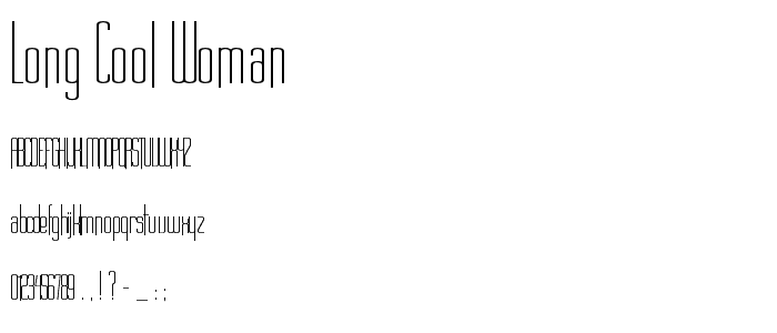 Long Cool Woman font