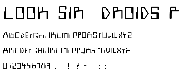 Look Sir, Droids Regular font