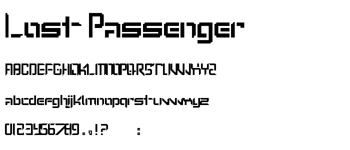 Lost Passenger font