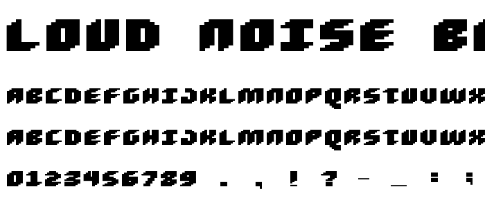 Loud noise Black font