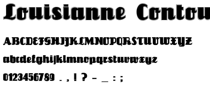 Louisianne Contour Black font