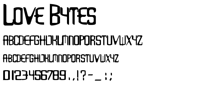 Love Bytes font