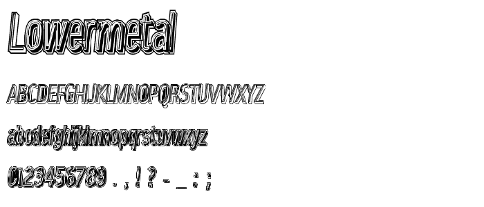 LowerMetal font