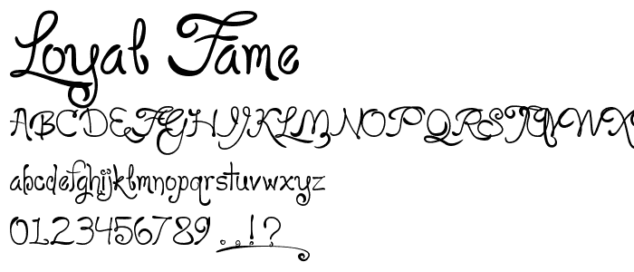 Loyal Fame font