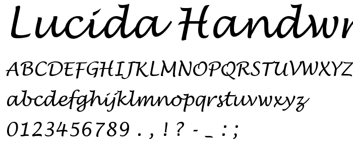 Lucida Handwrit font