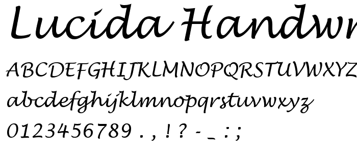 Lucida Handwriting Italic font