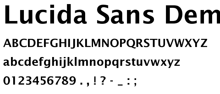 Lucida Sans Demibold Roman font