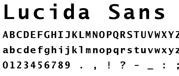 Lucida Sans Typewriter Bold font