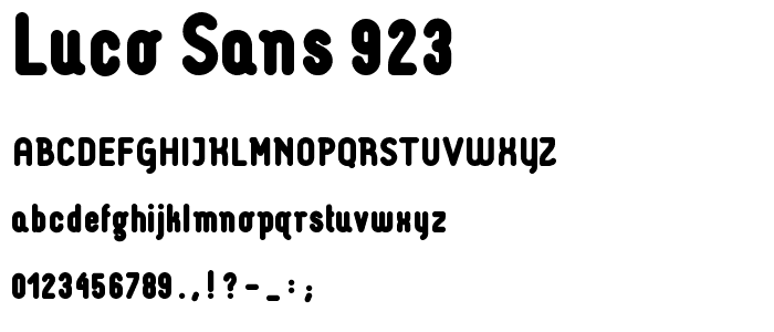 Luco Sans 923 font