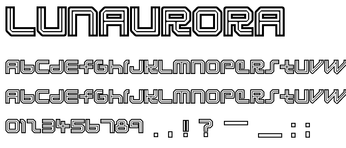 Lunaurora font