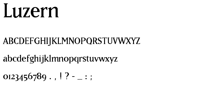 Luzern font