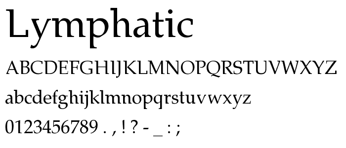 Lymphatic font