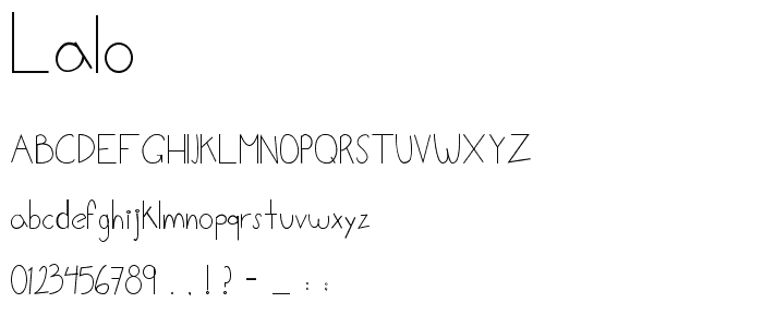 lalo font